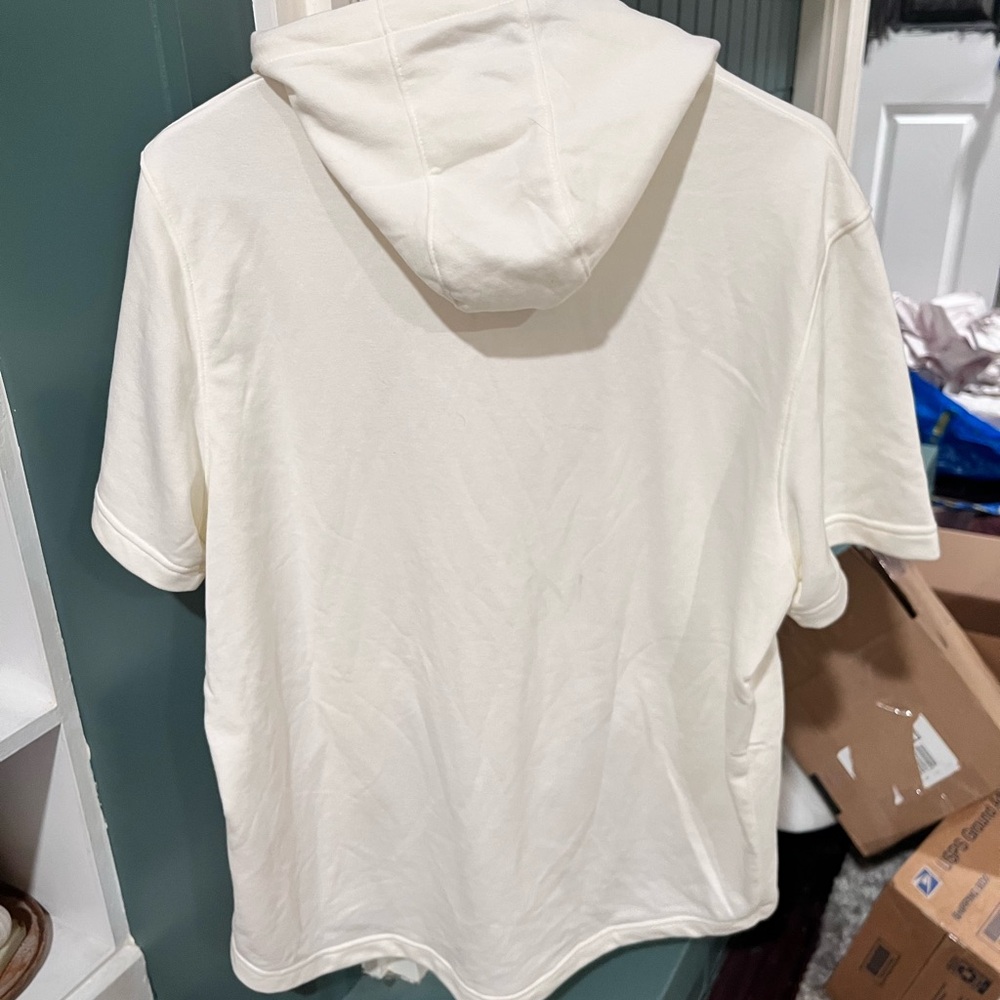 Under Armour Cream Hoodie with Red and Black Graphic - Picture 3 of 3